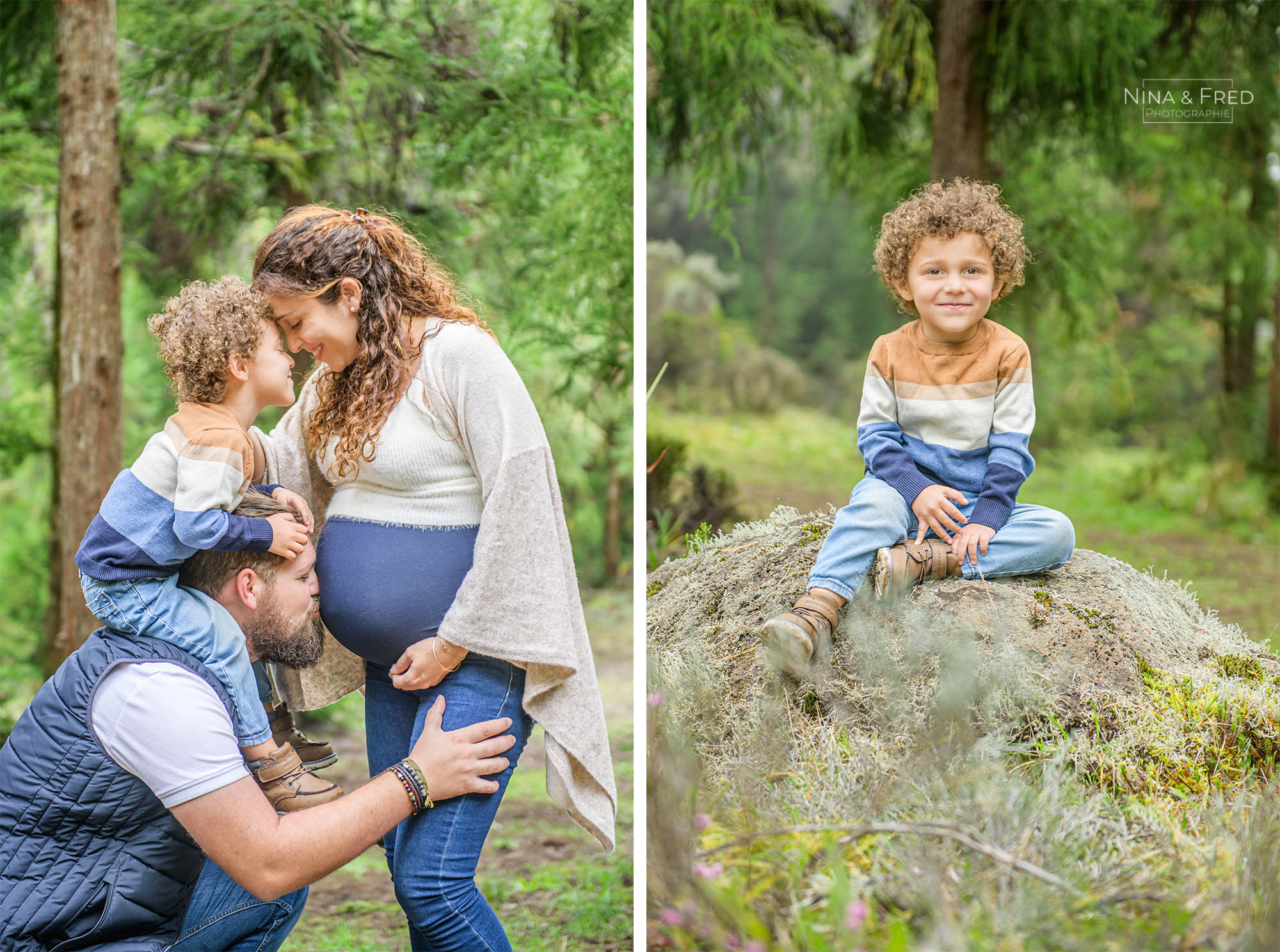photographies de famille dans la forêt des hauts E&J&A